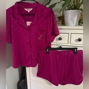 Juicy Couture pink Short Sleeve Pajama Set